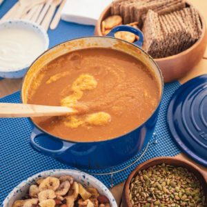soup meal spread