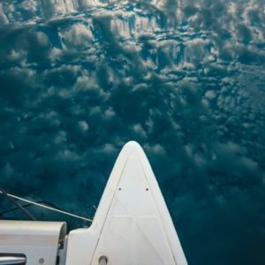 bow of catamaran