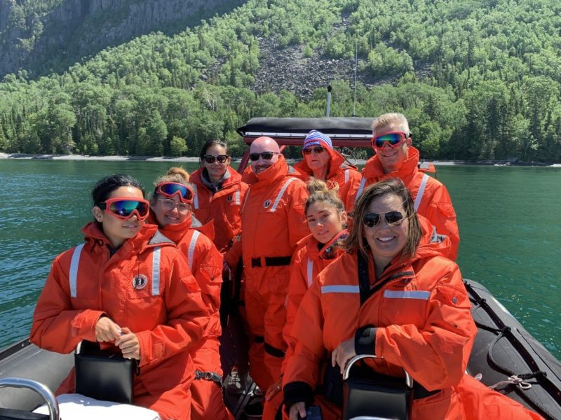 Nothing but smiles with Sail Superior on the Superior Rocket half day hike.